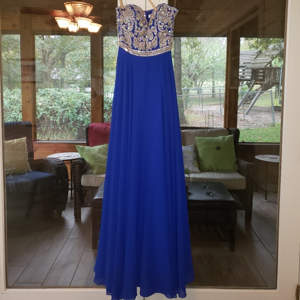 Royal Blue Sweetheart Prom Dress